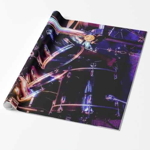 Drum Set Wrapping Paper