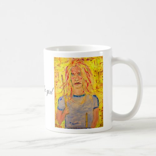 drum solo girl coffee mug