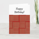 Drum Stick Crosshatch Birthday Card