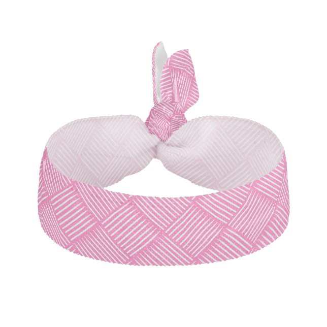 Drum Stick Crosshatch Elastic Hair Tie (Front)
