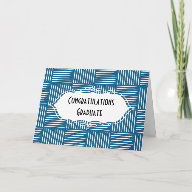 Drum Stick Crosshatch Graduation Card (Front)