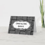 Drum Stick Crosshatch Graduation Card