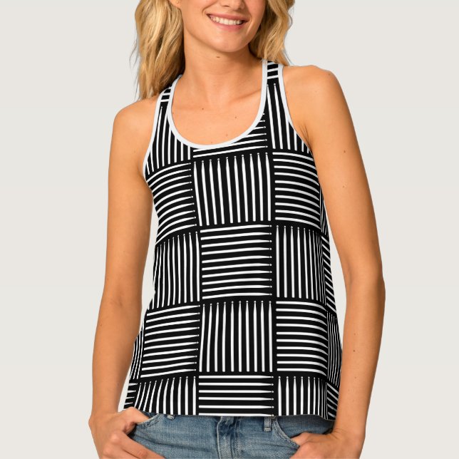 Drum Stick Crosshatch Tank Top (Front)