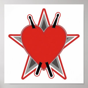 Drum Stick Tattoo Poster