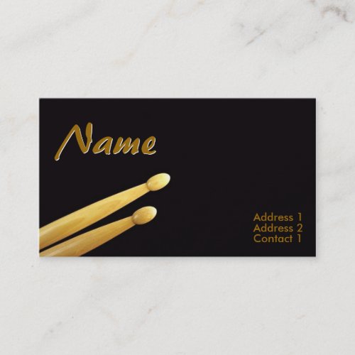 Drum Sticks Business Cards