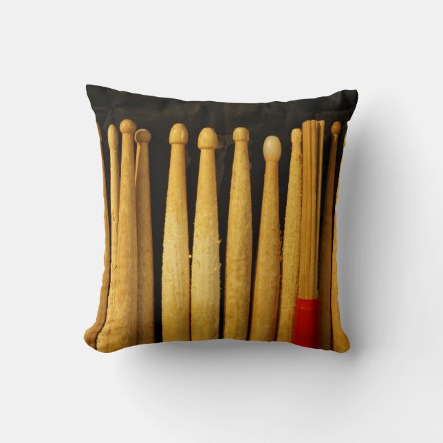 Drum Sticks Drummer Musician Percussion Pillow (Front)