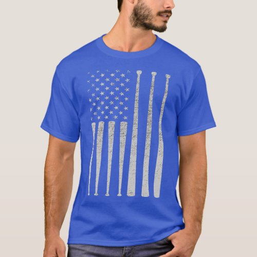 Drum sticks on a vintage American flag For Drummer T_Shirt