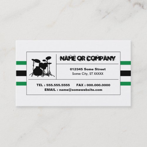 drum stripes business cards
