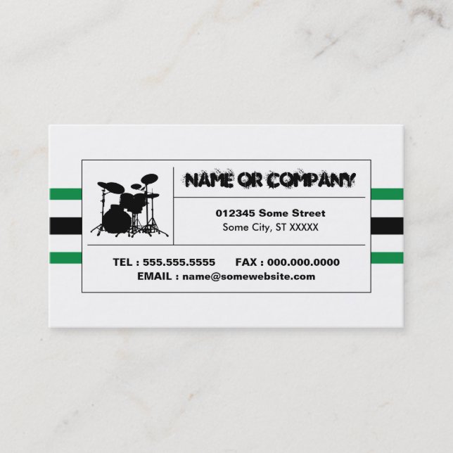 drum stripes business card (Front)