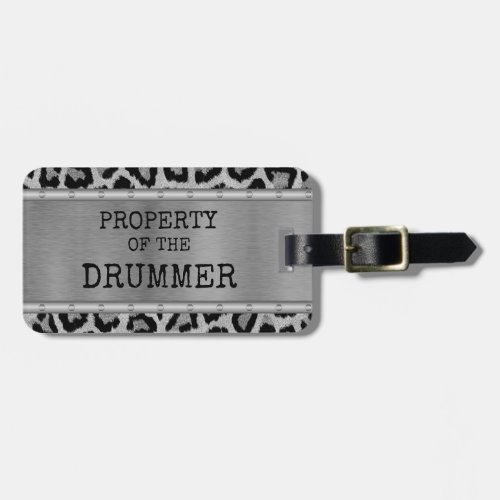 Drum Tag Property of Drummer Drumming Percussion 