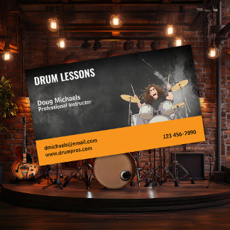 Drum Teacher | Lessons Business Card
