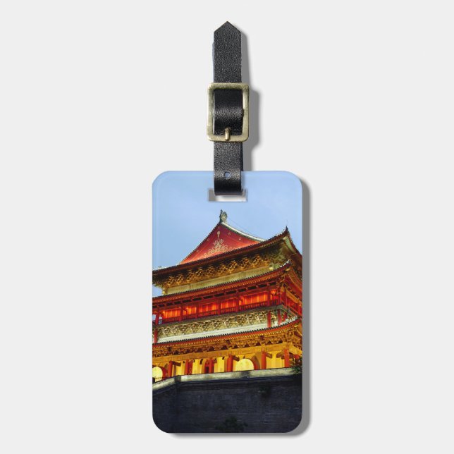 Drum Tower of Xi'An Luggage Tag (Front Vertical)