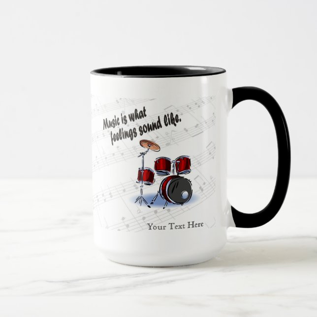 Drum Version What Feelings Sound Like - Customize Mug (Right)