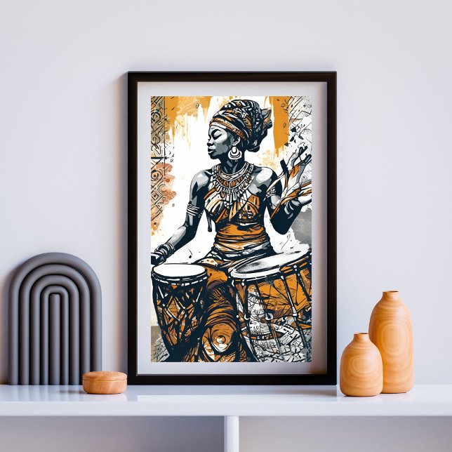 Drumbeat Goddess – Echoes of Her Ancestral Fire Poster (Creator Uploaded)