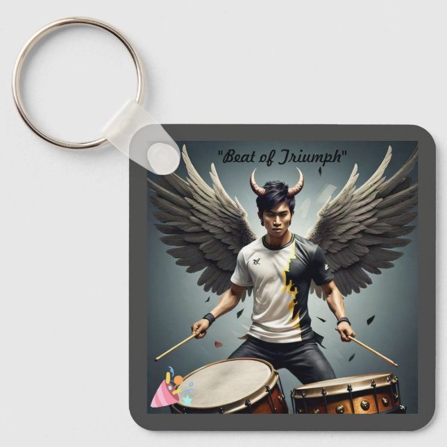 "Drumbeat of Success" Keychain (Front)