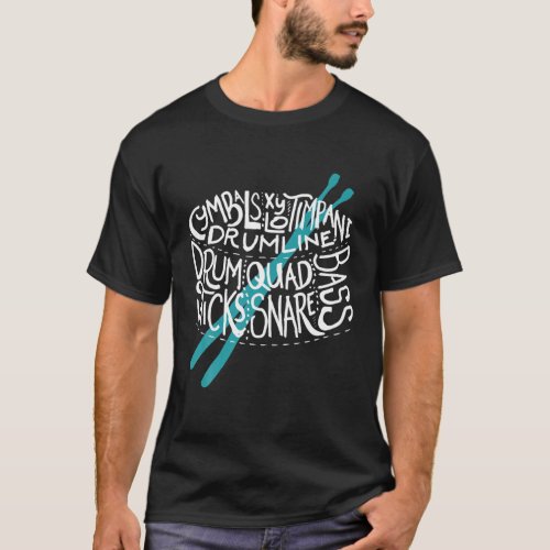 Drumline Marching Band School Band T_Shirt