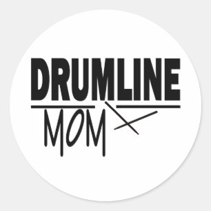 Drumline Mom Classic Round Sticker