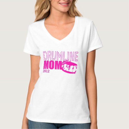 Drumline Mom Pink with Date T_Shirt