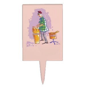 Drummer 1 rectangle cake picks