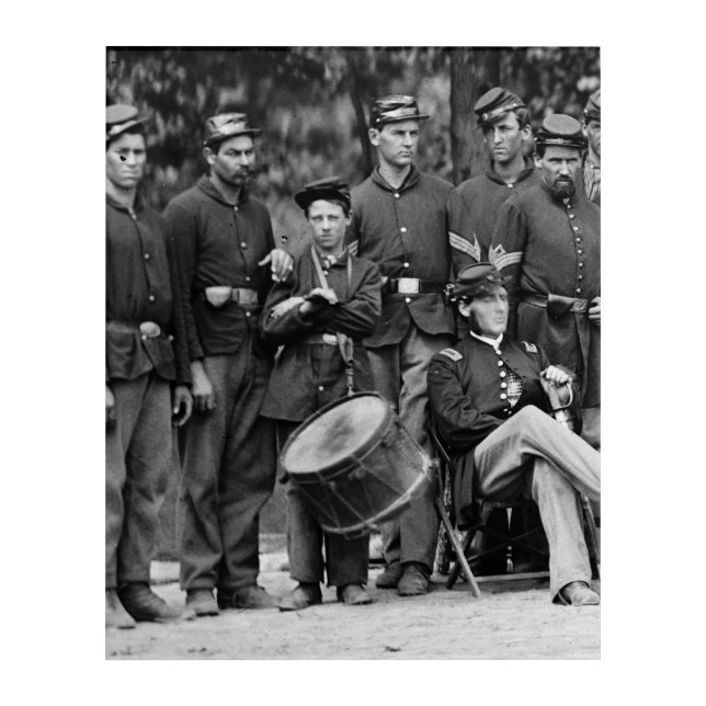 Drummer, 93rd New York Infantry Company C Acrylic Print (Front)