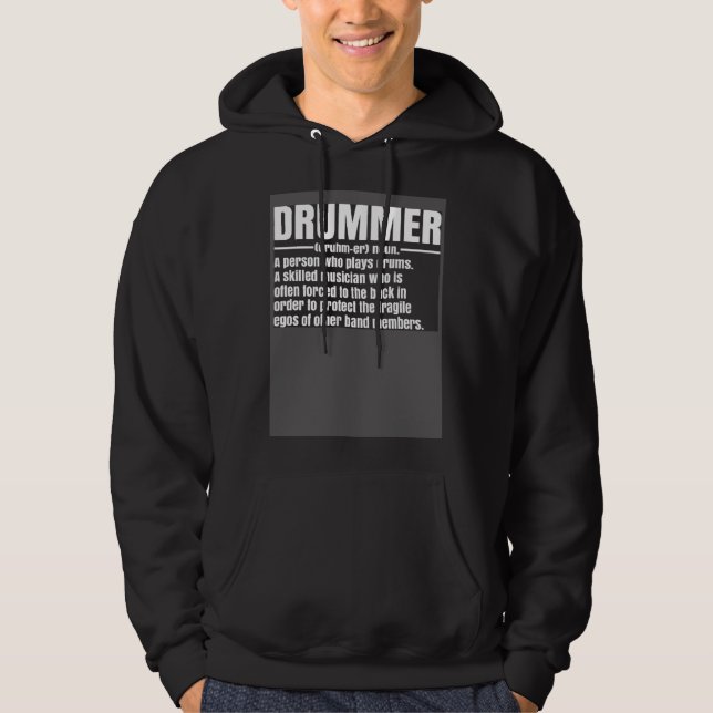 Drummer a Person Who Plays Drums Drummer Hoodie (Front)