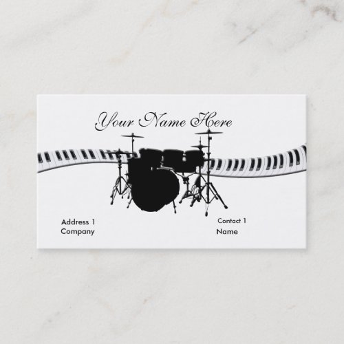 Drummer and Keyboard Business Card