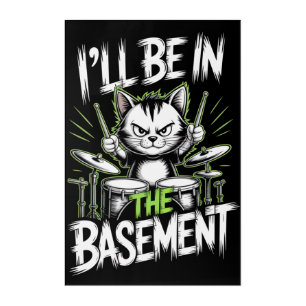 Drummer At The Basement Acrylic Art