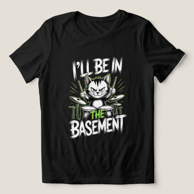 Drummer At The Basement Tee (Design Front)