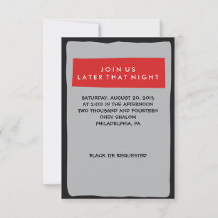 DRUMMER Bar Mitzvah Invitation Party Card