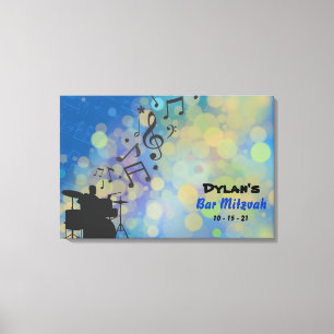 DRUMMER Bar Mitzvah Sign In Memory Board