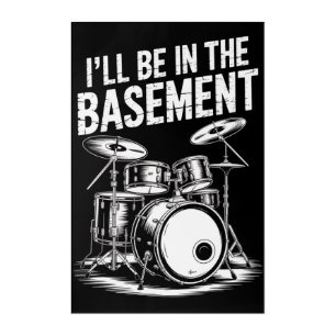 Drummer Basement Rehearsal Wall Art
