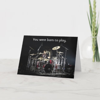 Drummer Born To Play Birthday Card