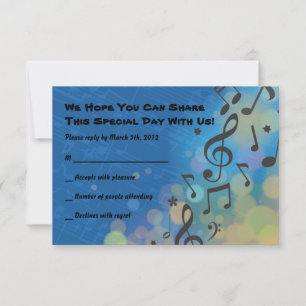 Drummer Boy Bar Mitzvah Invitation Reply Card