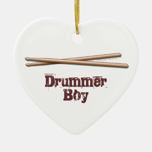 Drummer Boy Drumsticks Customizable Ornament