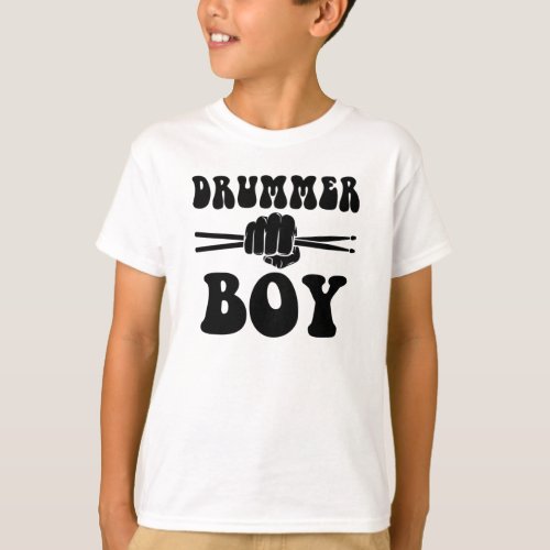 Drummer Boy Funny Drums T_Shirt