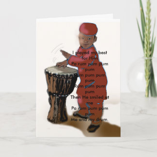 Drummer boy holiday card