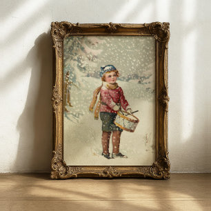 Drummer Boy   Vintage Christmas Poster