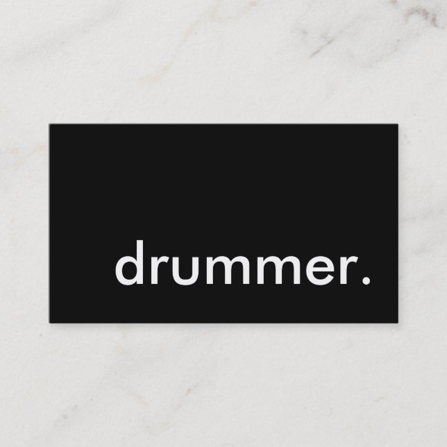 drummer. business card (Front)