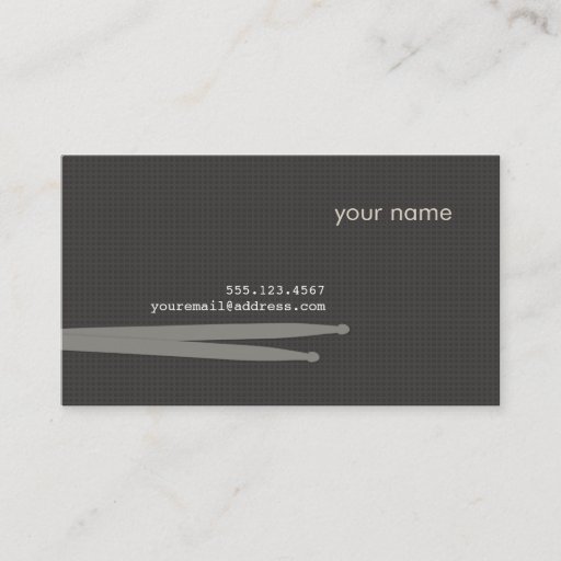 Customizable Drummer Business Card