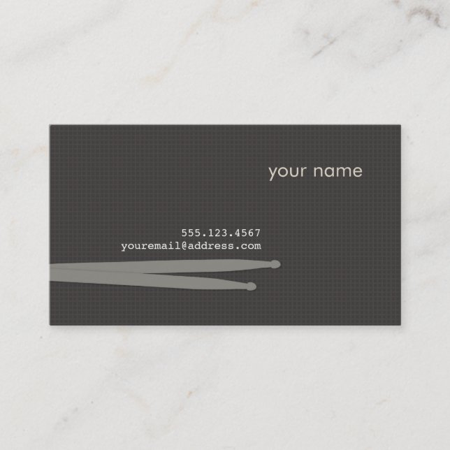 Drummer Business Card (Front)