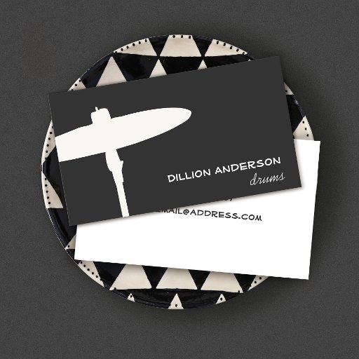 Customizable Drummer Business Card