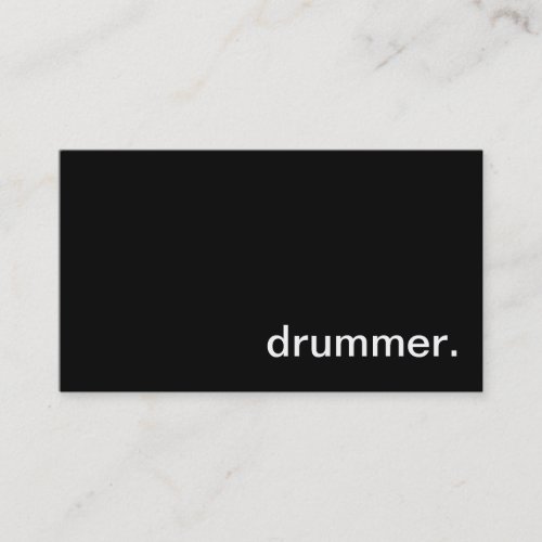 Drummer Business Card