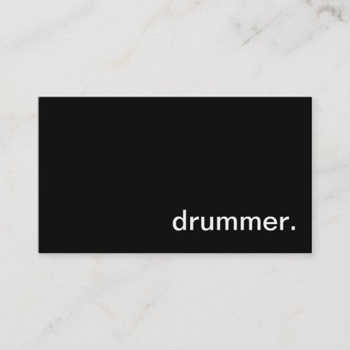 Customizable Drummer Business Card