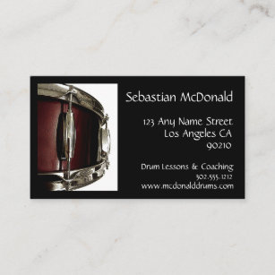Drummer Business Card Percussion Business Card