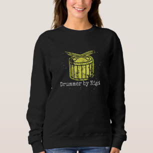 Drummer By Night Nighttime Music Scene Playing In  Sweatshirt