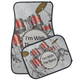 Drummer Car Mats - Customize Text