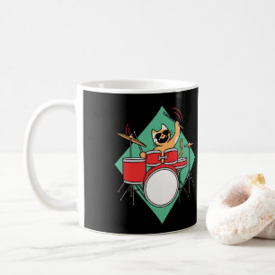 Drummer Cat  Drummer Musician Drumsticks Coffee Mug