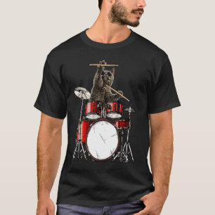 Drummer Cat Music Musician Drums Kitten T-Shirt
