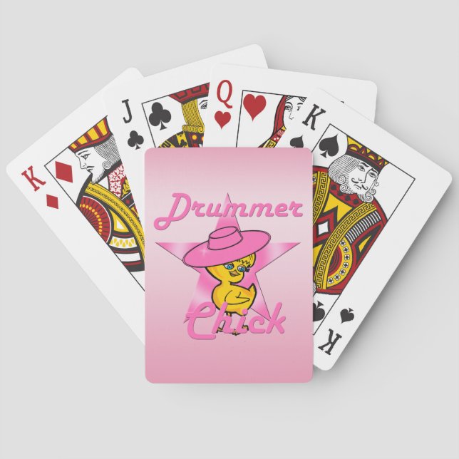 Drummer Chick #8 Poker Cards (Back)