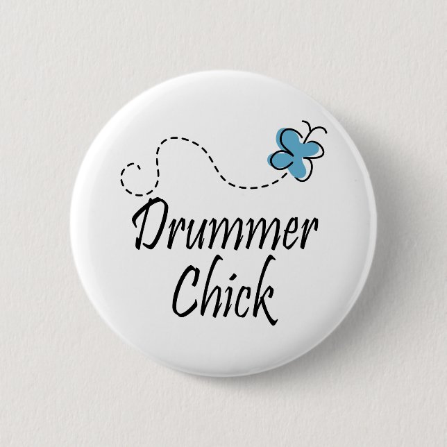 Drummer Chick Button (Front)